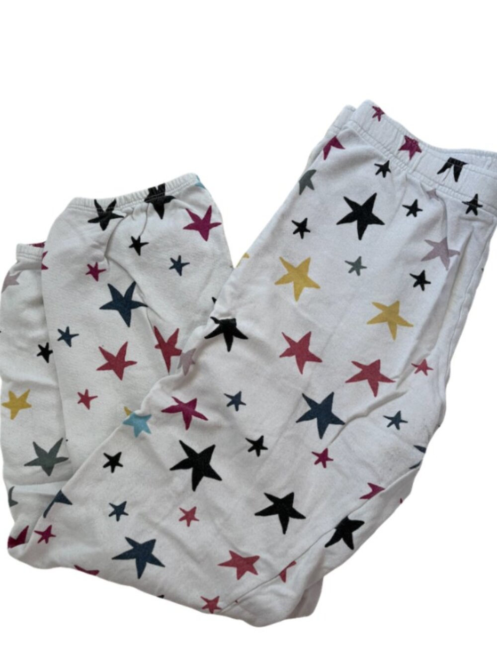 Monrow Vintage Rainbow Stars Sweatpants in White - Picture 2 of 3